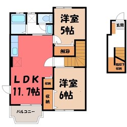 蒲須坂駅 徒歩29分 2階の物件間取画像